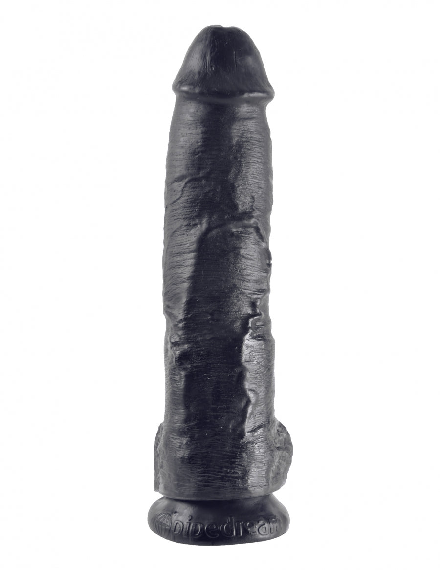 King Cock 10" Cock (with suction cup) - Black