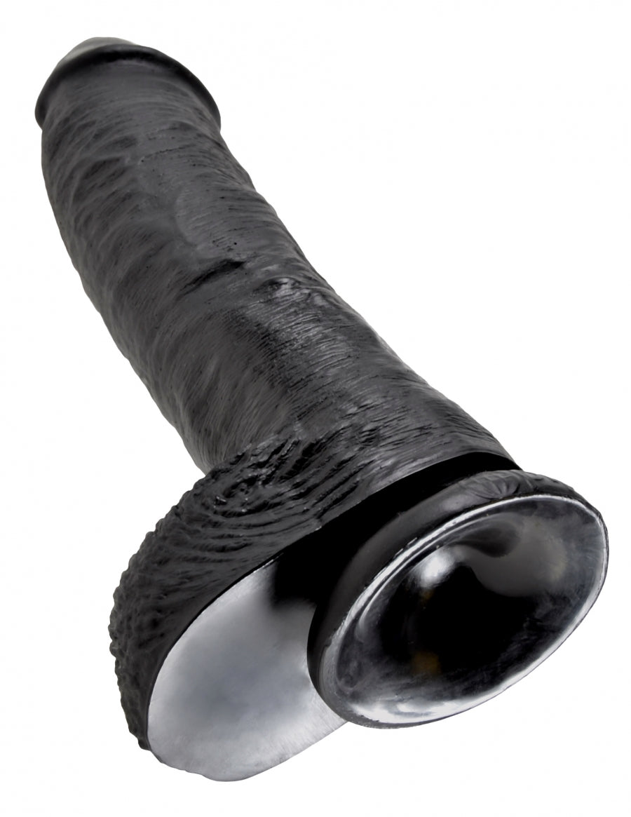 King Cock 10" Cock (with suction cup) - Black