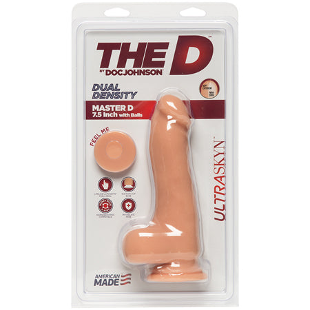 The D Master D 7.5 Inches Dildo with Balls Ultraskyn - Vanilla