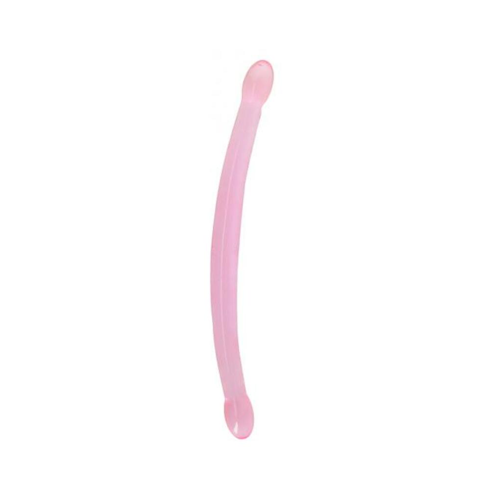 Shots Realrock Crystal Clear 17" Double Dildo - Pink