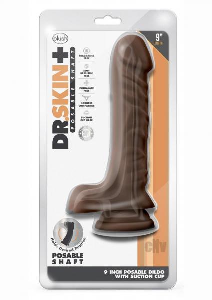 Dr Skin Plus Pose Dildo 9 Chocolate