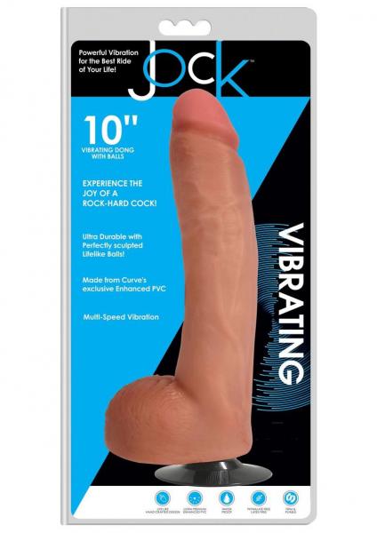 Jock Vibrating Dong W/balls 10 Vanilla
