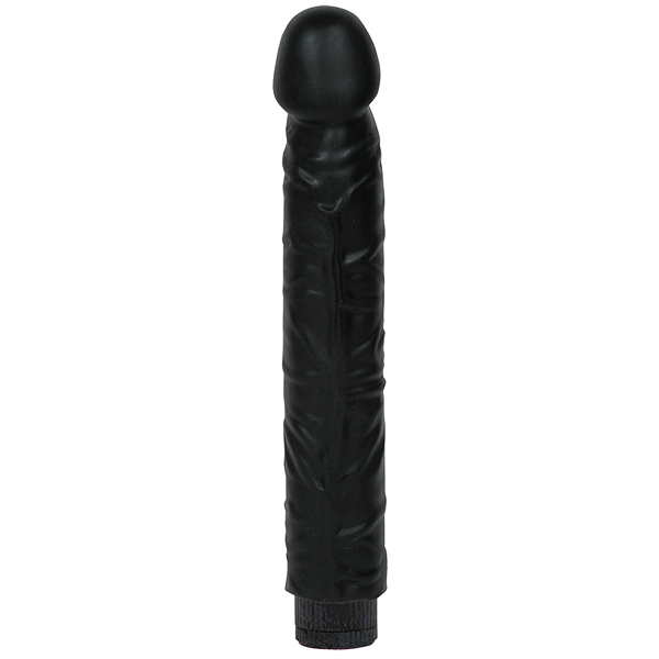 Quivering C*ck Vibrator With Sil A Gel Sleeve Black