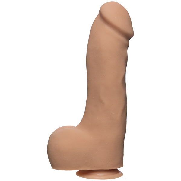 Master D - Huge 12" Dildo with Balls - Ultraskyn - Beige