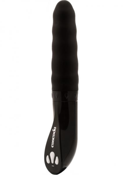 Cascade Twilight Wave Self Lubricating Silicone Vibe Black