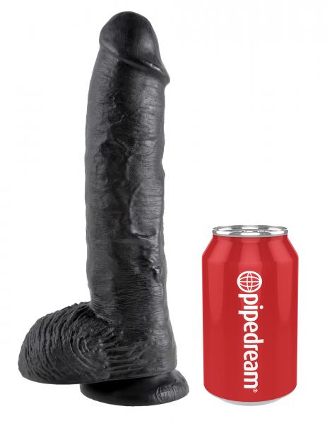 King Cock 10" Cock (with suction cup) - Black