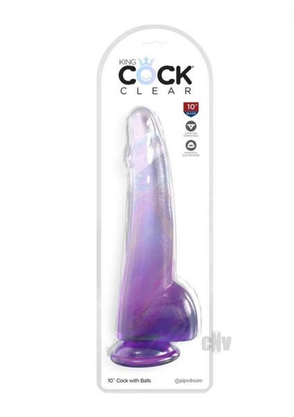Kc 10 Cock Clear W/balls Purple