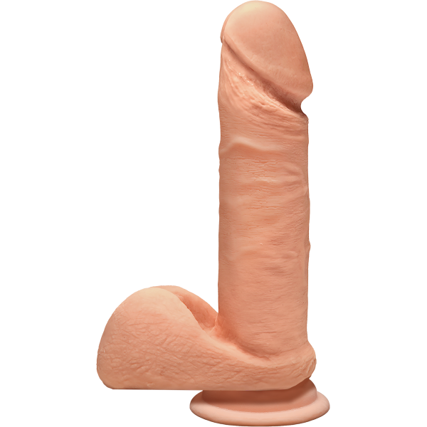 The D Perfect D 7 inches Dildo with Balls Vanilla Beige