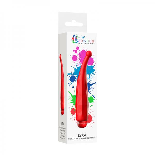 Luminous Lyra Abs Bullet With Silicone Sleeve 10 Speeds Red