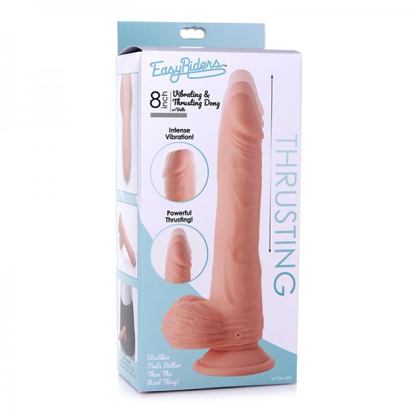 Easy Riders 8 Thrusting Dildo With Balls Light