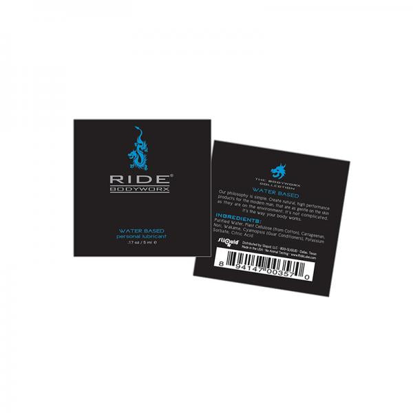 Ride Bodyworx Water Based Lubricant 0.17 Oz. Pillow Packs (200 Per Bag)