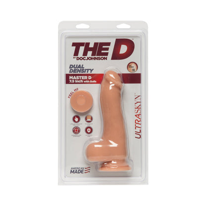 The D Master D 7.5 inches Dildo with Balls Ultraskyn Tan