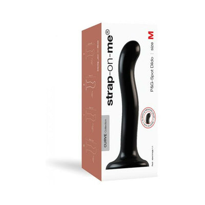 Strap On Me Silicone P&g Spot Dildo - Medium Black