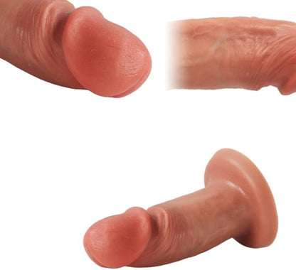 multiple views of 3 inch mini realistic dildo