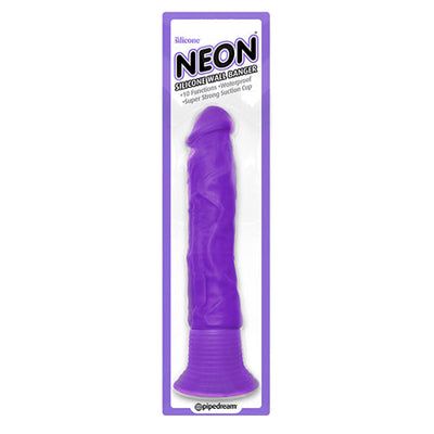 Neon Silicone Wall Banger Vibrator - Purple