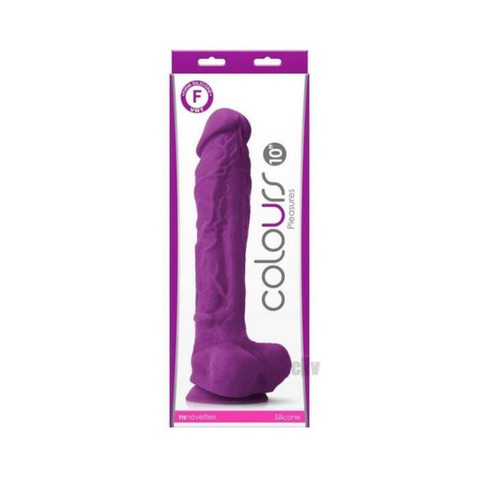 Colours Pleasures 10" Dildo - Purple