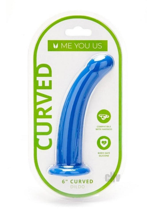 Myu Curved Silicone Dildo 6 Blue