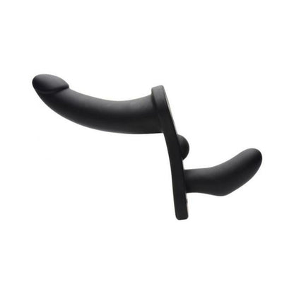 Double Take 10X Double Penetration Vibrating Strap-On Harness Black