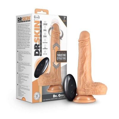 Blush Dr Skin Dr Grey 7 inch vanilla thrusting dildo