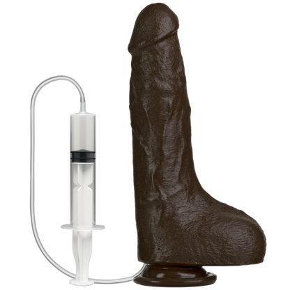 Doc Johnson Bust It black realistic squirting dildo