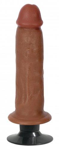 Jock Bareskin 6in Vibrating Latte Dildo