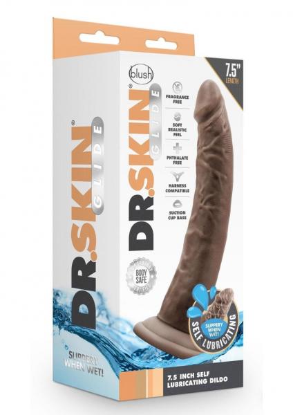 Dr Skin Glide Dildo 7.5 Chocolate