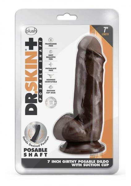 Dr Skin Plus Girth Pose Dildo 7 Choco