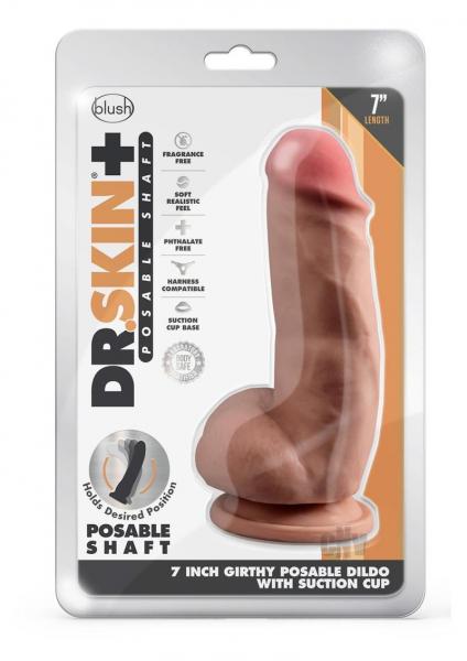 Dr Skin Plus Girth Pose Dildo 7 Caramel