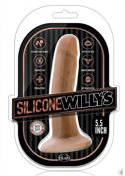 Silicone Willys 5.5 inches Dildo with Suction Cup Mocha