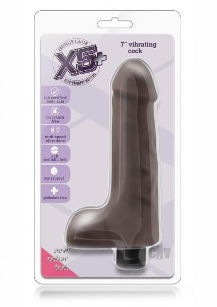 X5 Plus Vibrating Cock 7 Brown