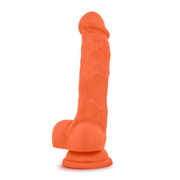 Neo Elite 7.5 inches Dual Density Cock with Balls Orange