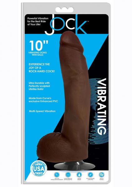 Jock Vibrating Dong W/balls 10 Chocolat