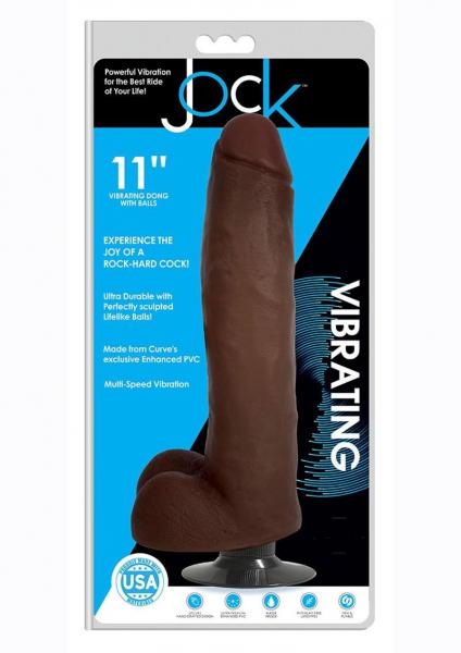 Jock Vibrating Dong W/balls 11 Chocolat