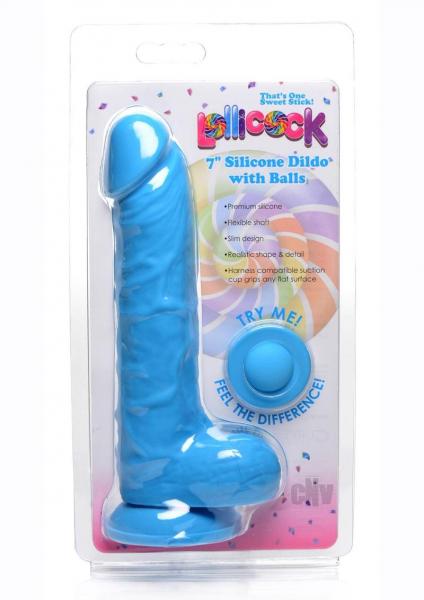 Lollicock Silicone Dildo W/balls 7 Berry