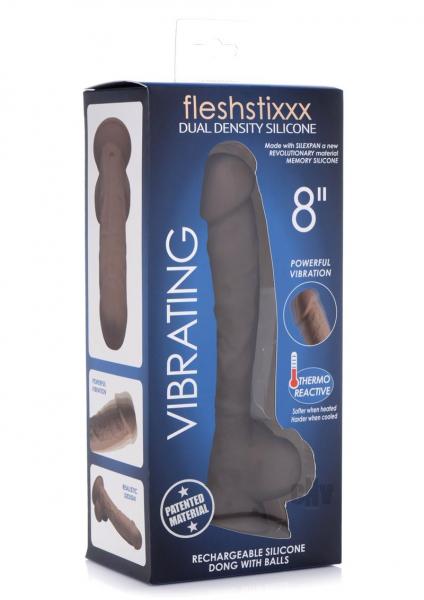 Fleshstixxx Vibe Dildo W/balls 8 Brown