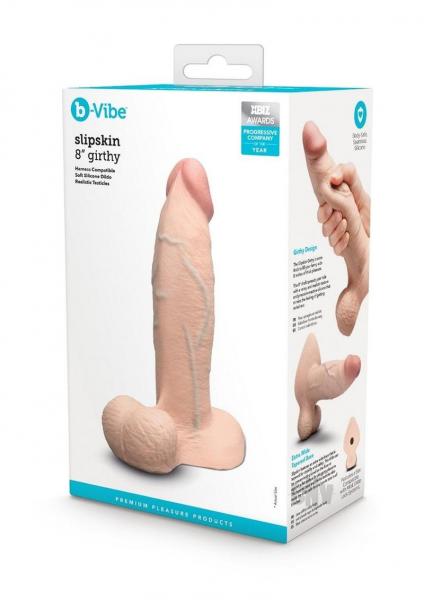 B-vibe Slipskin Dildo Girthy 8 Crm