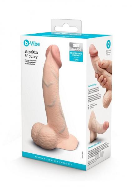 B-vibe Slipskin Dildo Curve 8 Crm