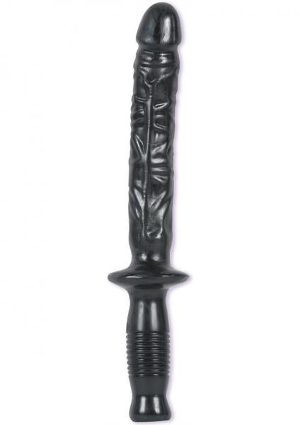 The Manhandler Black Dildo Baton Handle