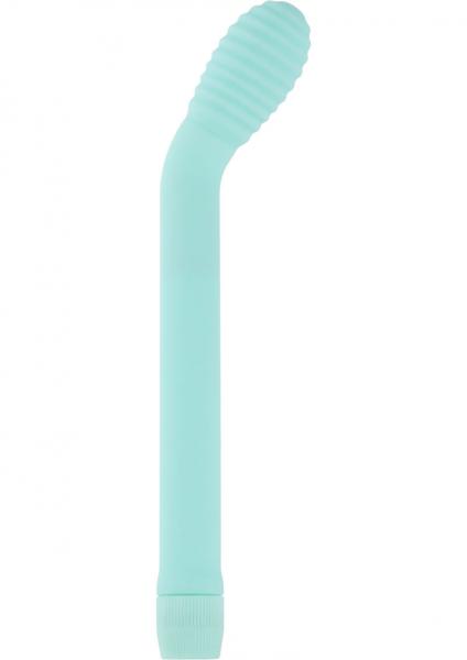 Velvet Touch Vibe G-Spot Ribbed Vibrator Mint Green