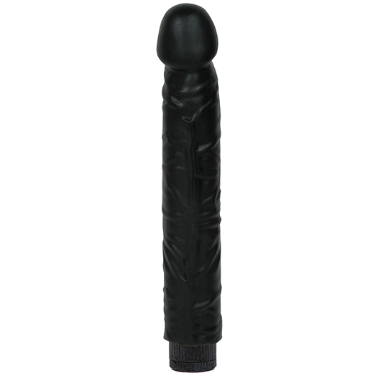 Quivering C*ck Vibrator With Sil A Gel Sleeve Black