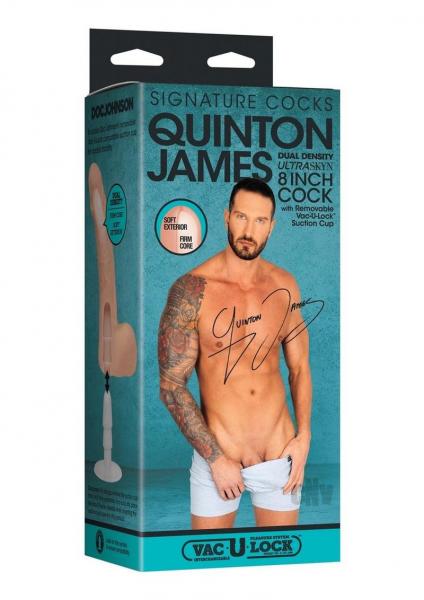 Doc Johnson Signature Cocks Quinton James 8 inch Ultraskyn dual density porn star dildo