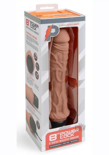 Pc Girthy Realistic Vibrator 8 Mocha