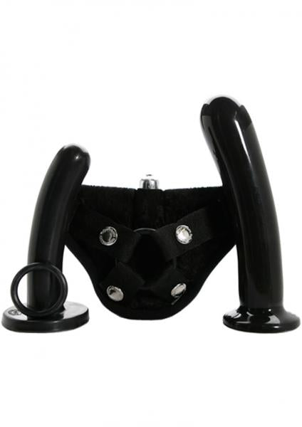 Bend Over Intermediate Vibrating Harness Black