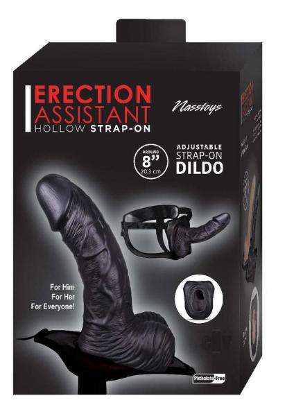 Erect Assist Hollow Strap On 8 Black