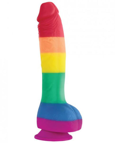 NS Novelties Colours Pride Edition 8 inch rainbow silicone dildo