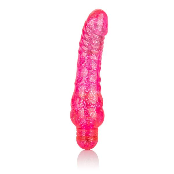 Sparkle Glitter Jack Pink Vibrating Dildo