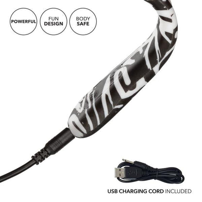 Hype Wand Vibrator - Flexible Shaft Black & White