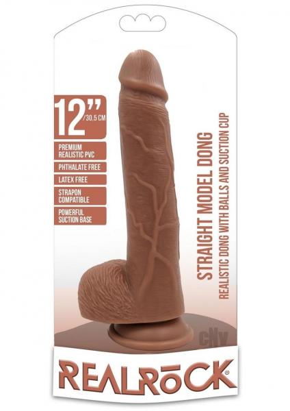 Realrock Straight W/balls 12 Tan