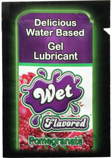Wet Flavored Water Based Gel Lubricant Pomegranate 3 mL Foil Pack