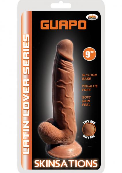 Latin Lover Guapo 9 Inches Dildo - Brown